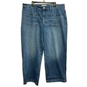 Madewell Curvy Perfect Vintage Wide Leg Jeans 20W High Rise Denim Plus Size NWT